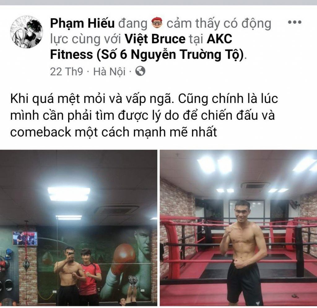 Khách hàng checkin tại cơ sở AKC fitness Nguyễn Trường Tộ