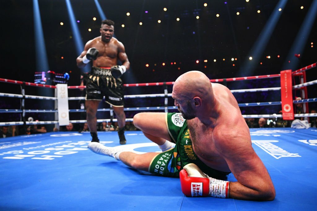Francis Ngannou knockdown Tyson Fury