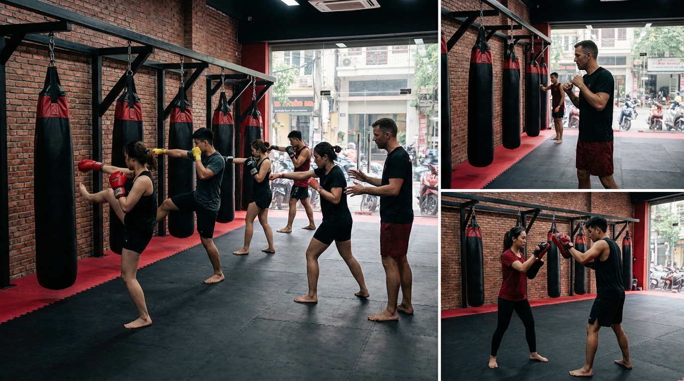 Học kickboxing nhóm hay cá nhân Hà Nội – Hướng dẫn chọn phù hợp